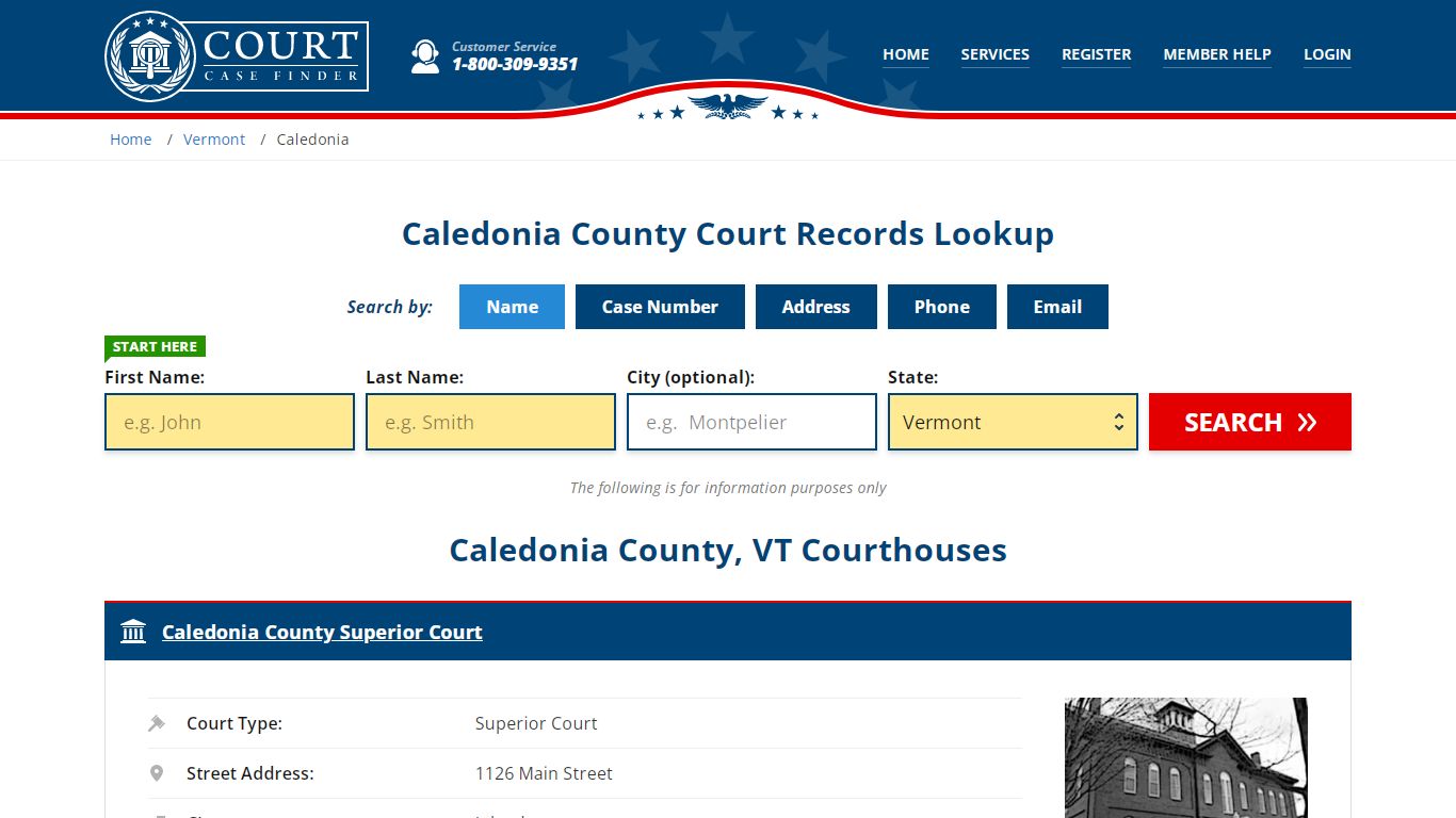 Caledonia County Court Records | VT Case Lookup